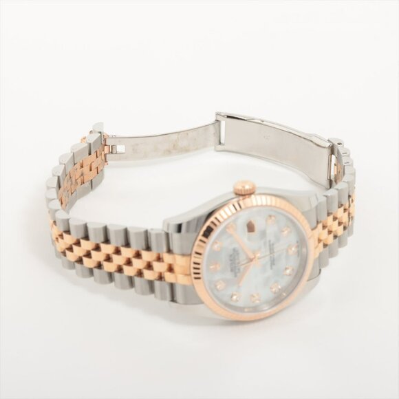 Rolex Datejust Stainless Steel & Rose Gold with Mother of Pearl Diamond Dial 116 - Picture 2 of 8